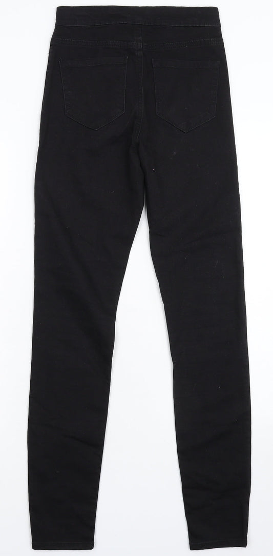 Denim & Co. Womens Black Denim Jegging Jeans Size 6 L29 in