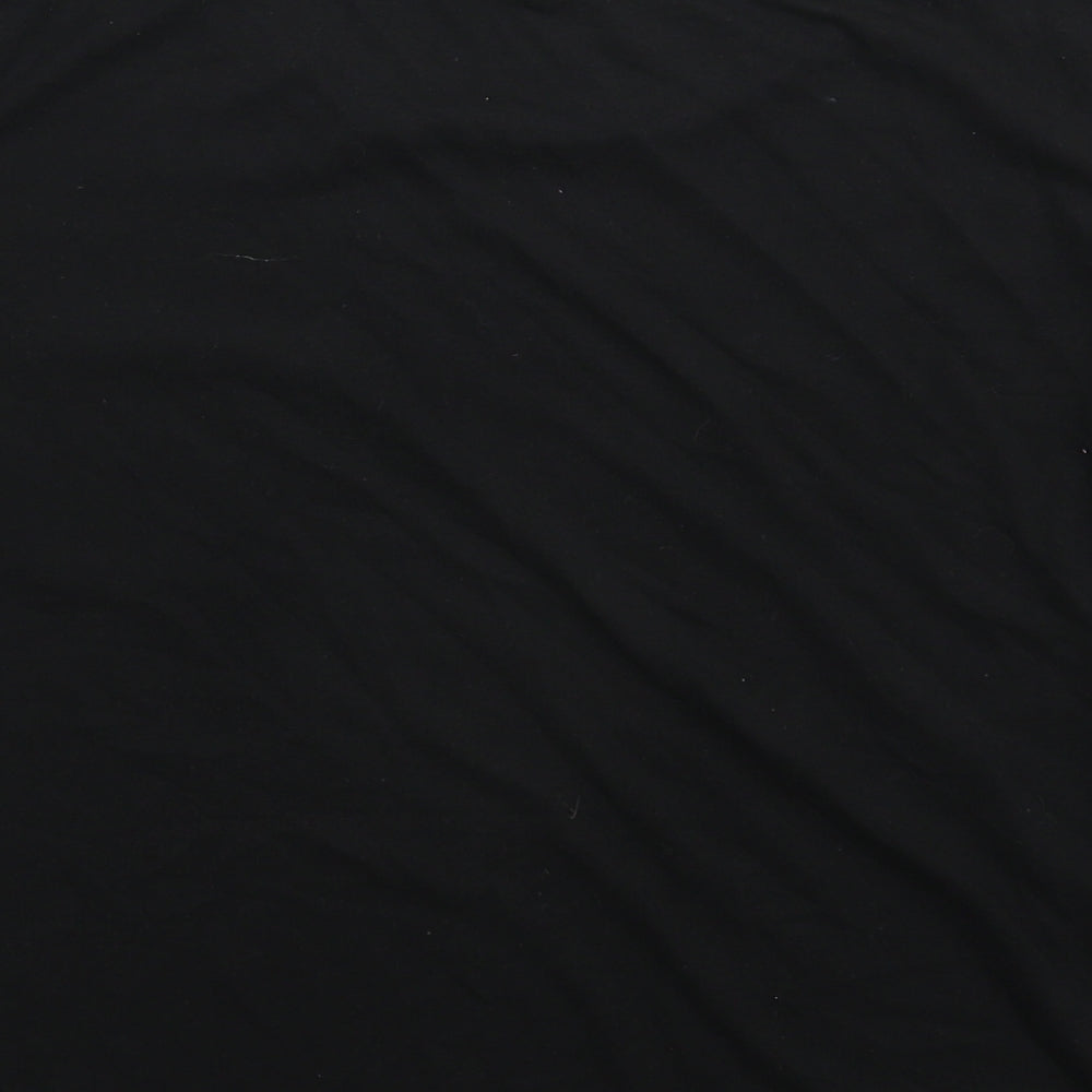 Womens UK Size S Divided Black Basic T-Shirt