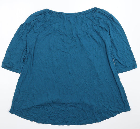 Ann Harvey Womens Blue Basic Blouse Size M - Oversized