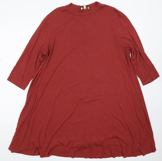 Additional front view of Papaya women’s brown jumper dress, size M