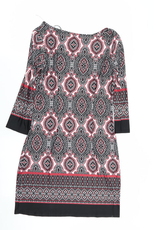 Primark Womens Multicoloured Geometric Fit & Flare Size 8