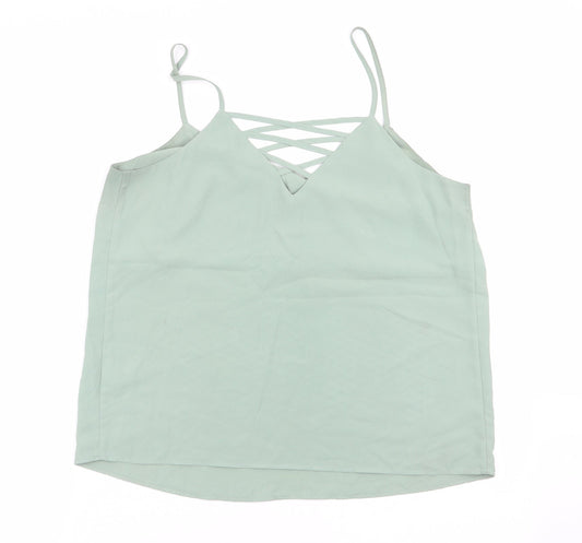 Womens UK Size 12 New Look Green Basic Blouse