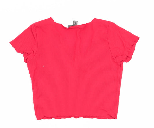 Primark Womens Red Basic T-Shirt Size 10