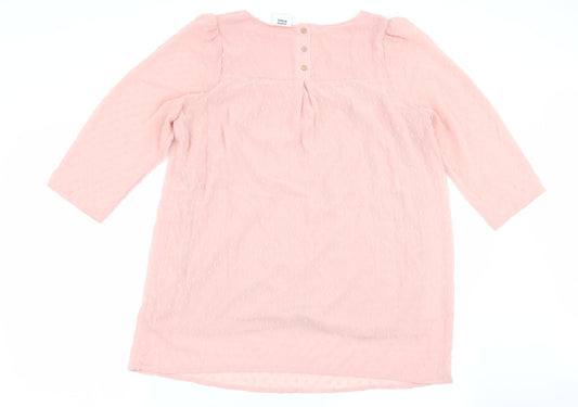 Womens UK Size S Mama-licious Pink Basic Blouse