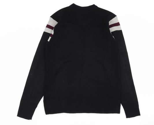 UrbanSpirit Mens Black Pullover Jumper Size S