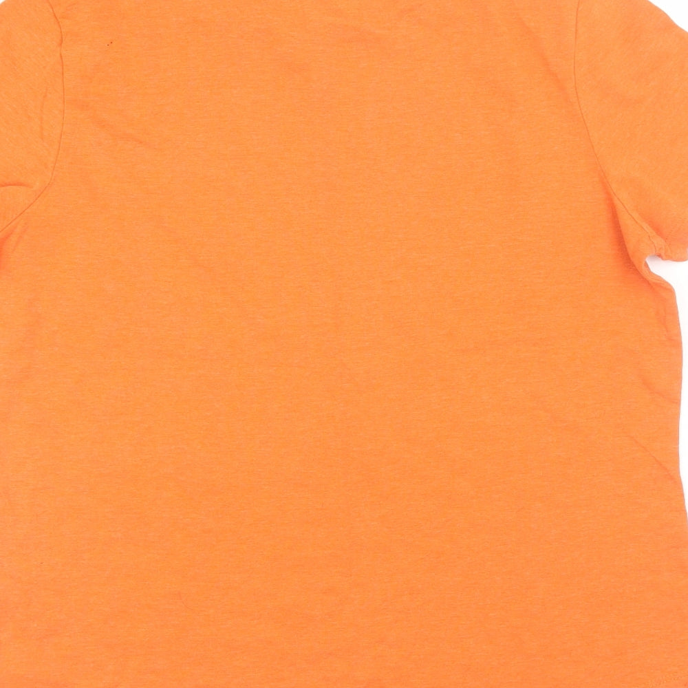 George Womens Orange Basic T-Shirt Size 14