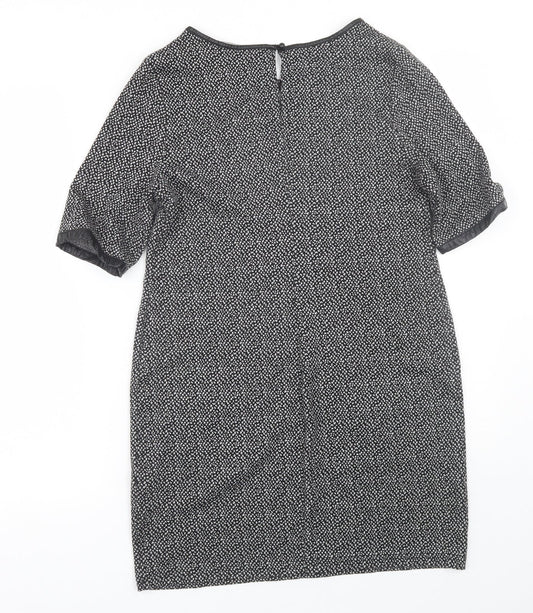 Dorothy Perkins Womens Grey Polka Dot T-Shirt Dress Size 12