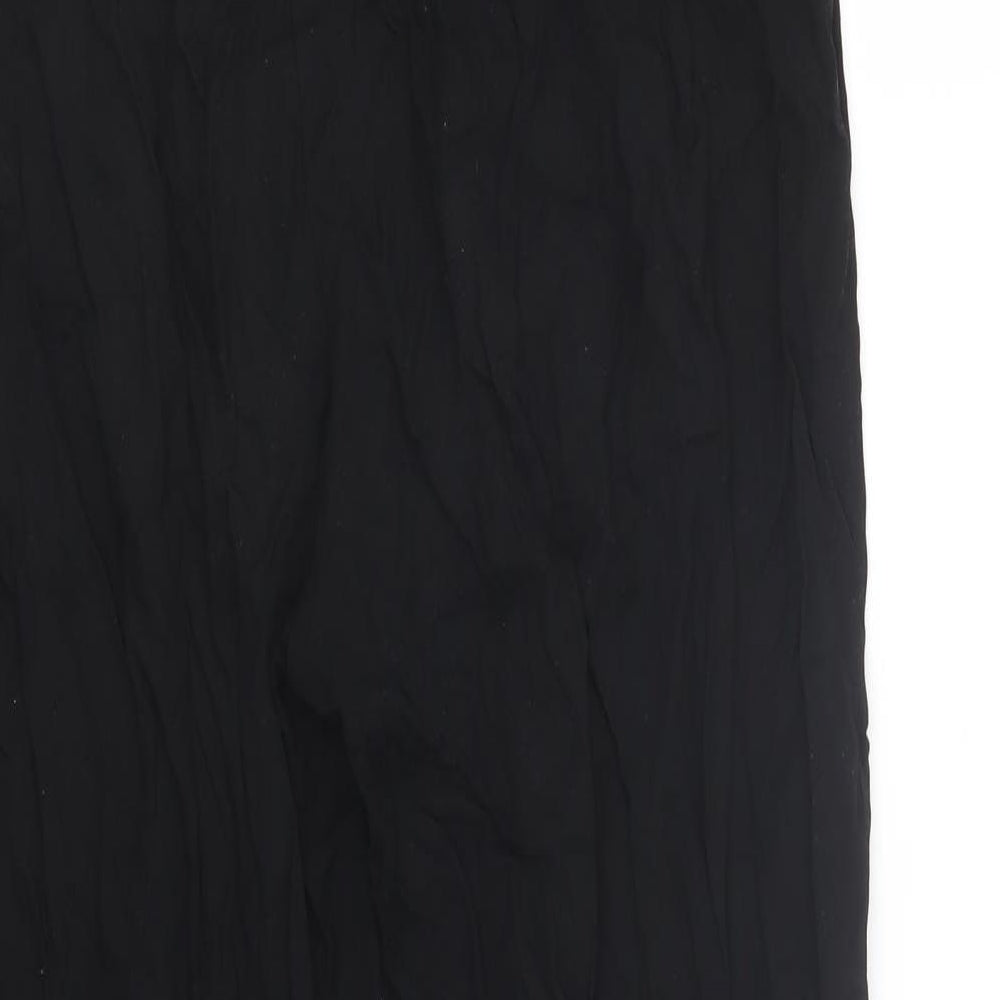 Womens UK Size 10 H&M Regular Fit Capri Black Trousers