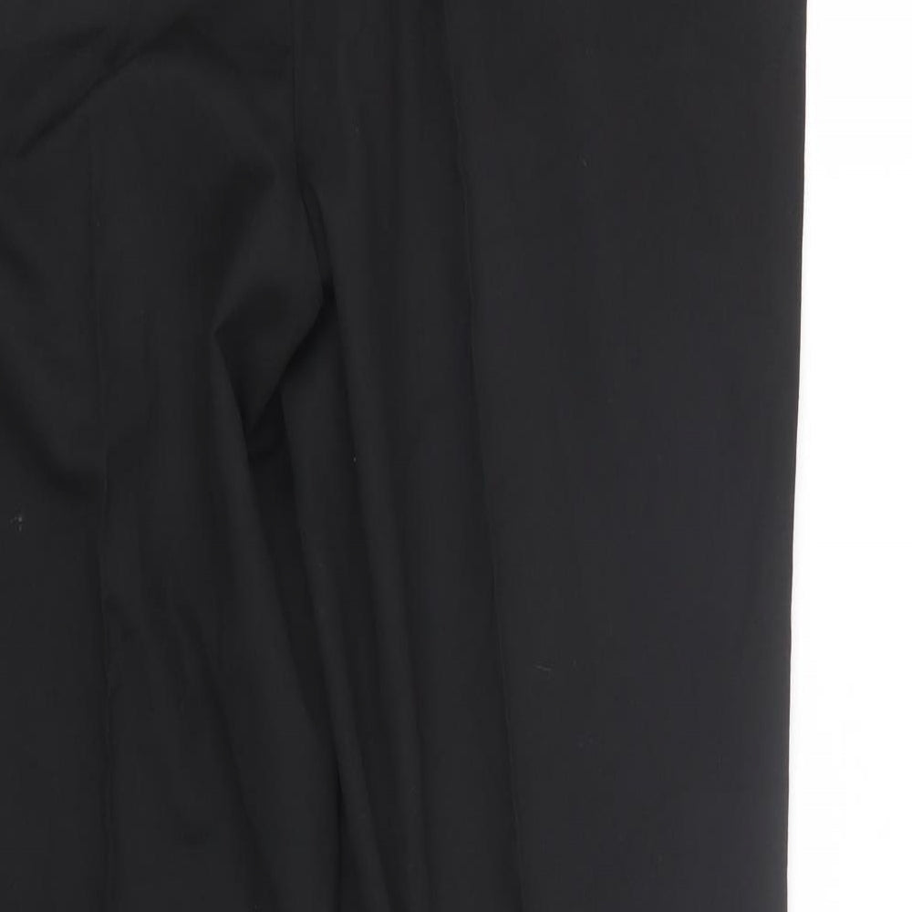 Womens UK Size 40 M&S Regular Fit Black Trousers