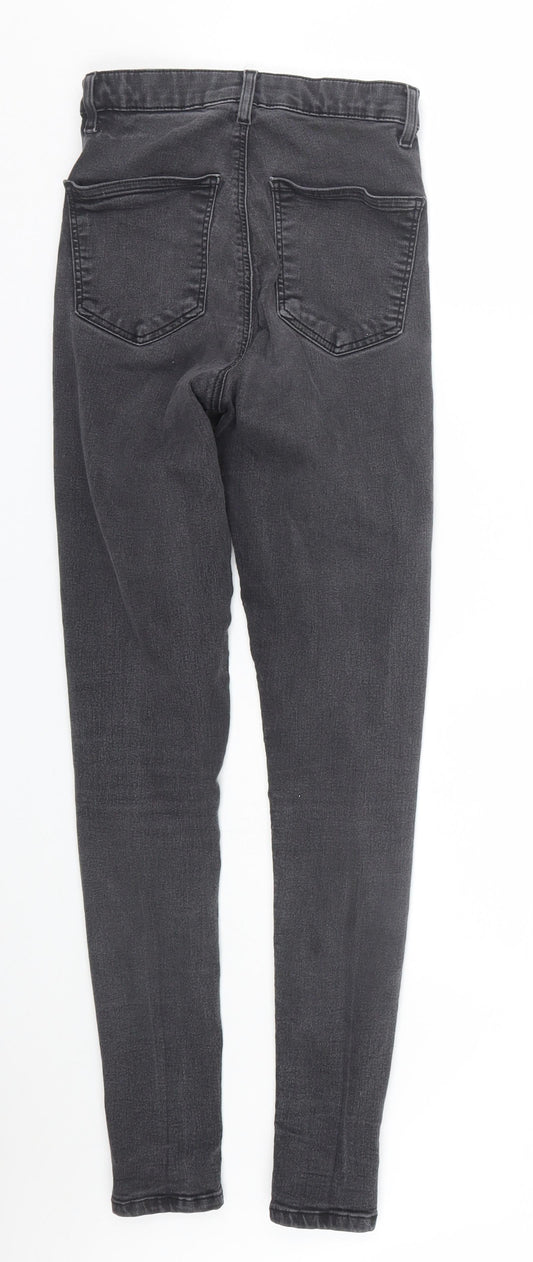 Topshop Womens Black Denim Skinny Jeans Size 28 L28 in