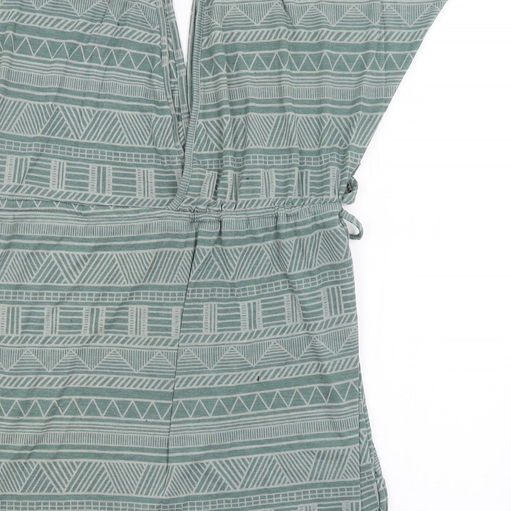 Primark Womens Green Geometric Basic T-Shirt Size M