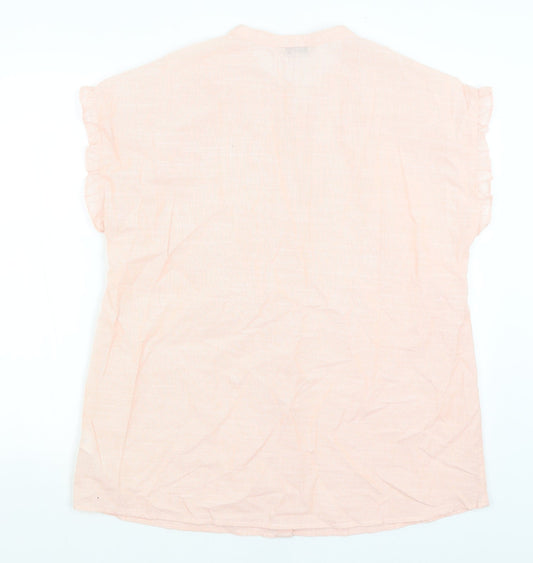 Nutmeg Womens Pink   Basic Button-Up Size 16