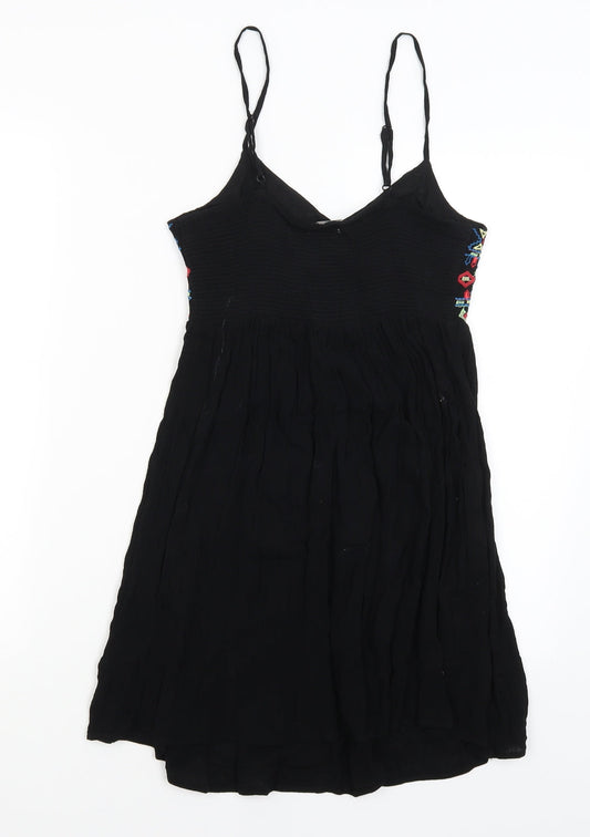 George Womens Black Striped Mini Size S