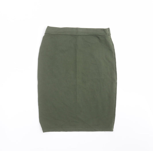 FOREVER 21 Womens Green Straight & Pencil Skirt Size M