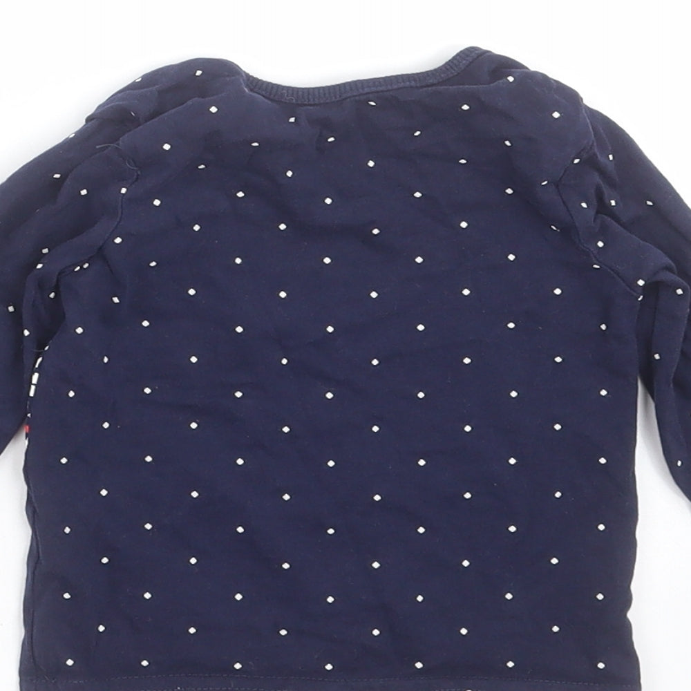 Brand and care label for George Baby Blue Geometric Basic T-Shirt, size 3-6, Months