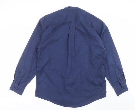 ARMANDO Mens Blue    Button-Up Size M