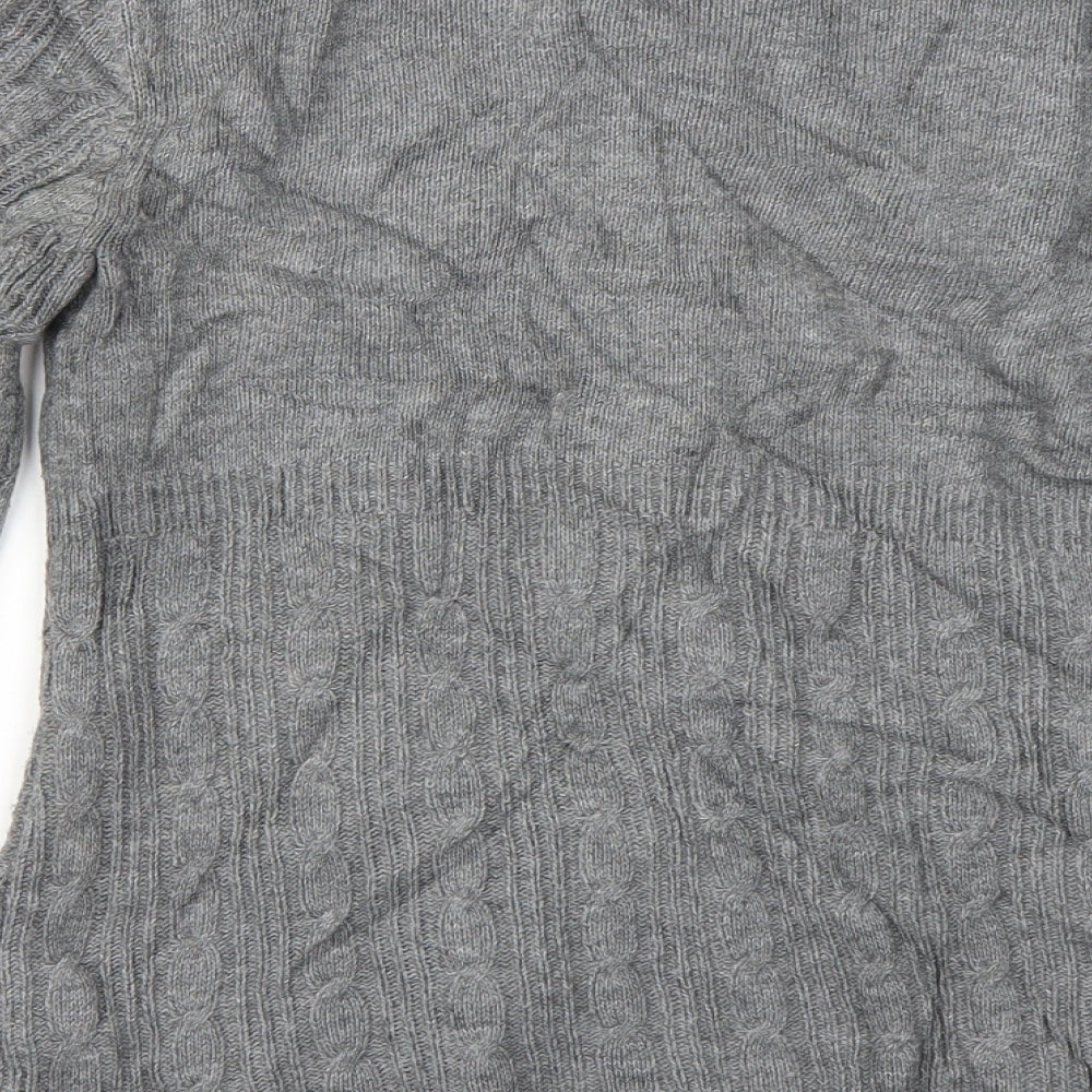 H&M Girls Grey Cardigan Jumper Size 13-14 Years