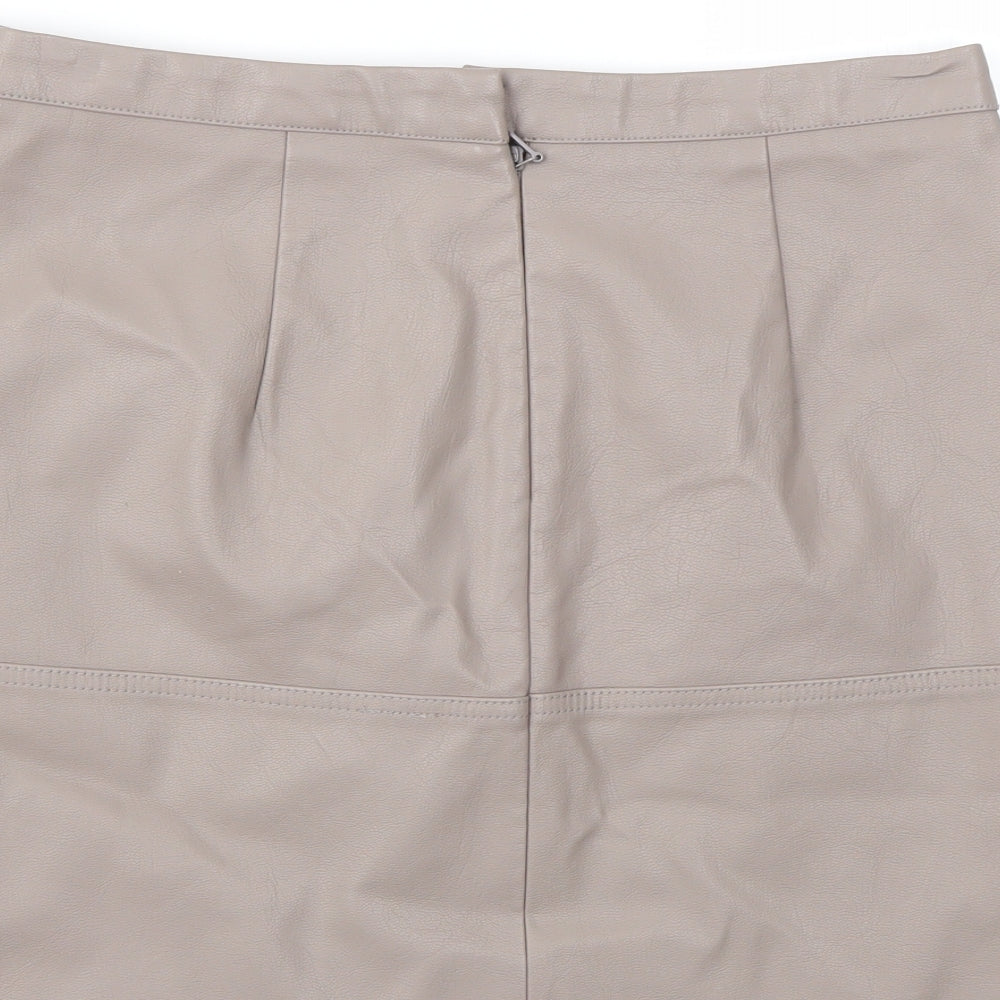 New Look Womens Brown A-Line Skirt Size 10