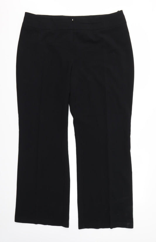 Additional front view of Marks & Spencer men’s black trousers, size 18, 31-inch leg