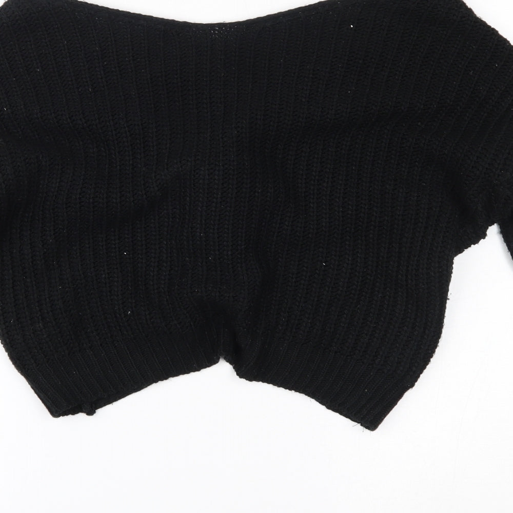 Womens UK Size M Preworn Black Basic Blouse
