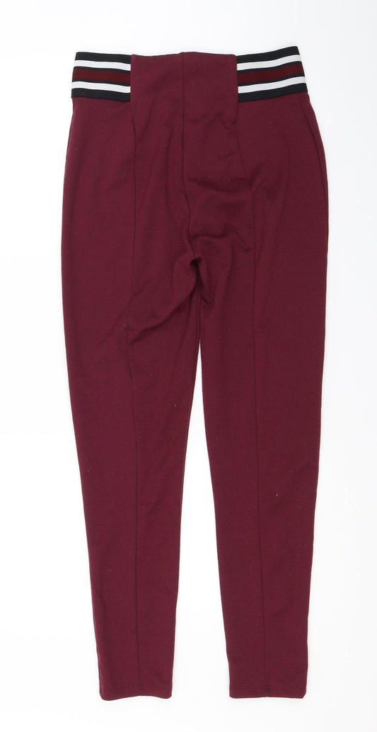 Primark Womens Purple Trousers Size S L27 in