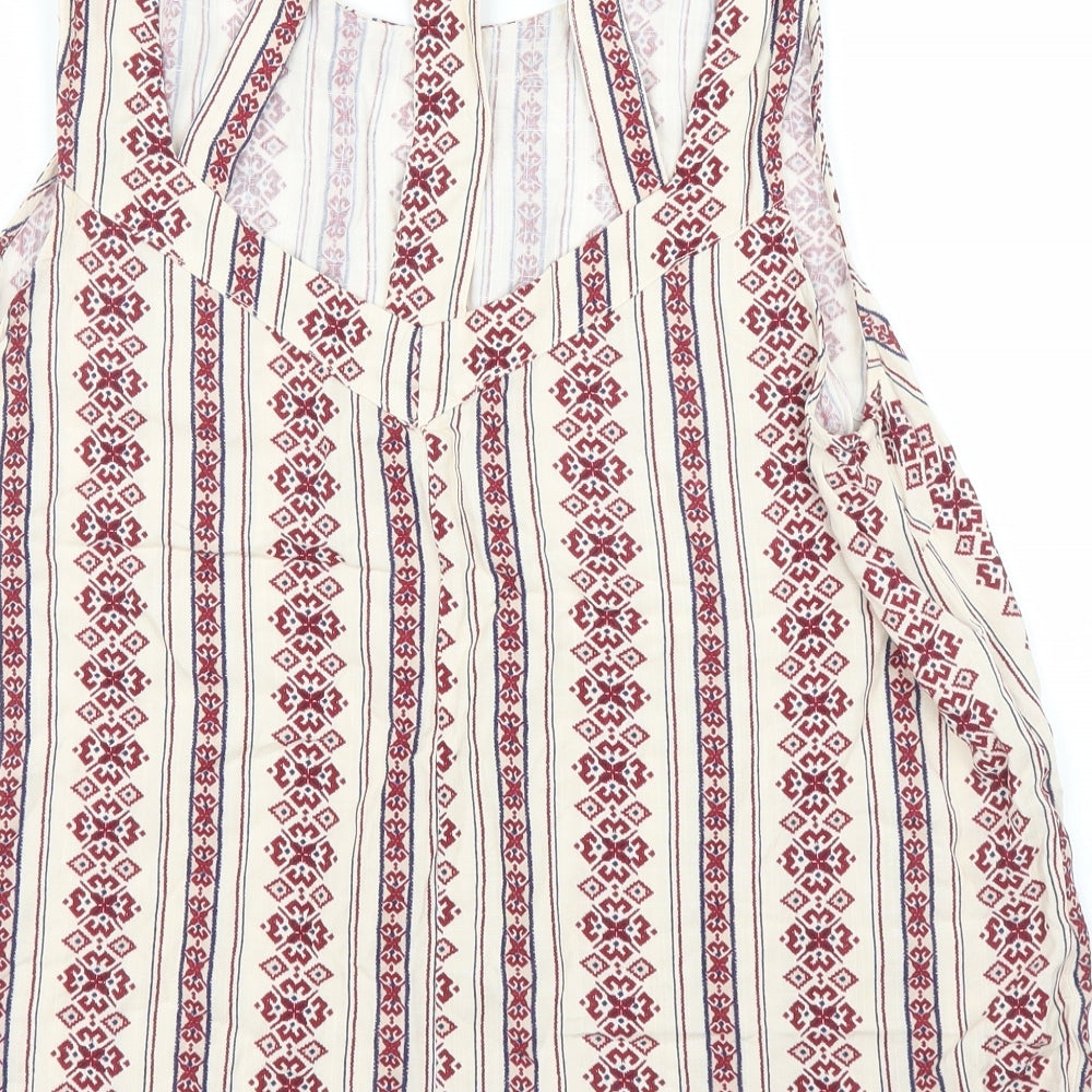 Womens UK Size 14 New Look Beige Basic Blouse