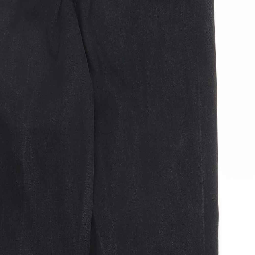 Mens UK Size 16 Brooks Regular Fit Bootcut Black Jeans