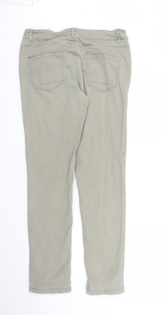 Yessica Womens Green Denim Skinny Jeans Size 10 L29 in