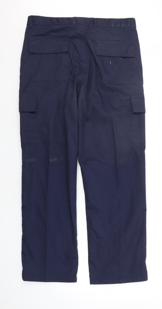 Womens UK Size 34 in Uneek Regular Fit Blue Trousers