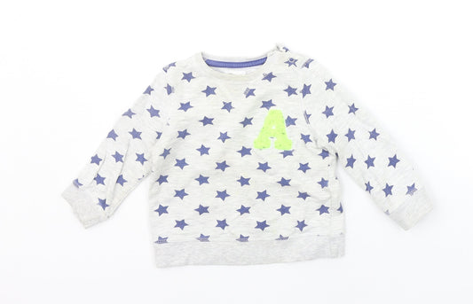 pep&CO Baby Grey Geometric Pullover Jumper Size 18-24 Months