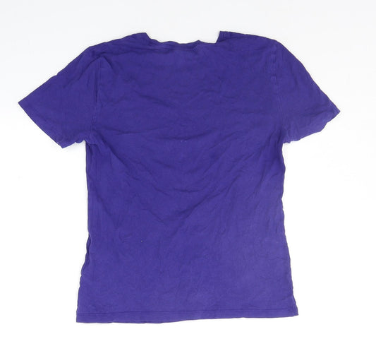 Womens UK Size 8 Marks and Spencer Purple Basic T-Shirt