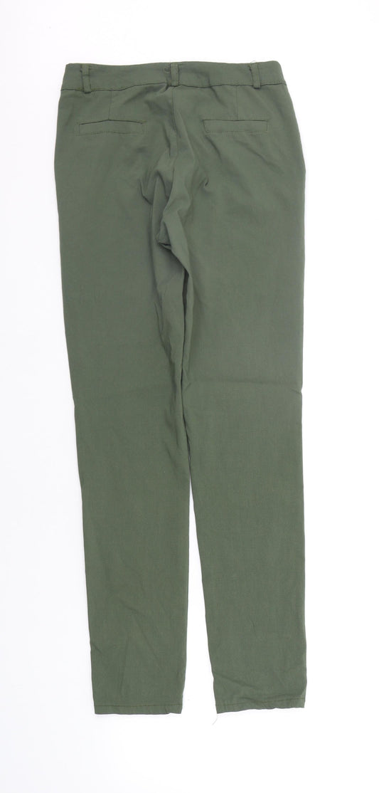 Womens UK Size L Preworn Regular Fit Green Trousers