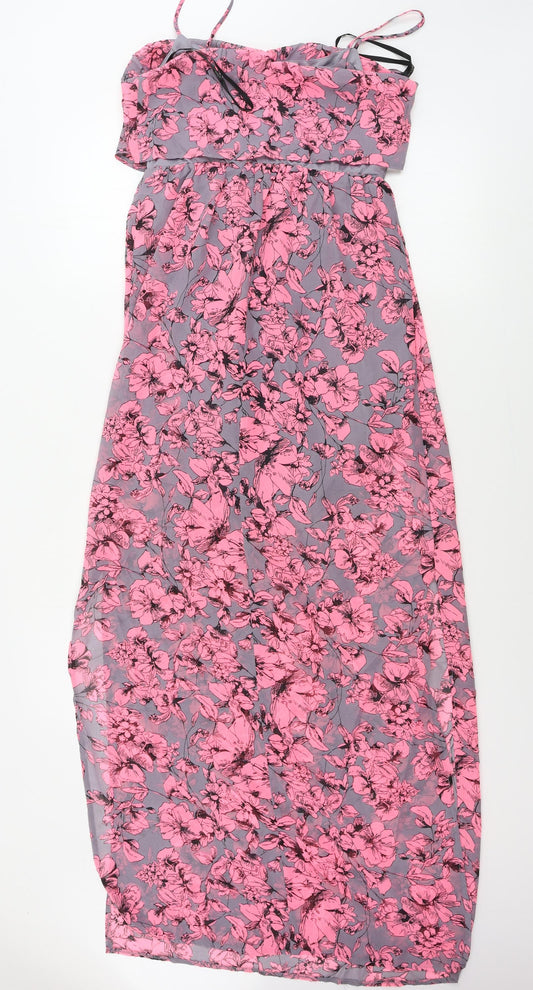Atmosphere Womens Grey Fair Isle A-Line Size 10