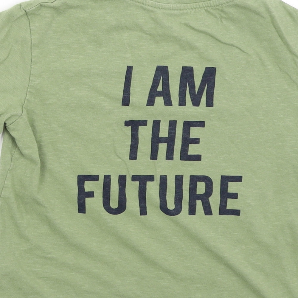 La Redoute Boys Green Basic T-Shirt Size 6 Years - I am the Future
