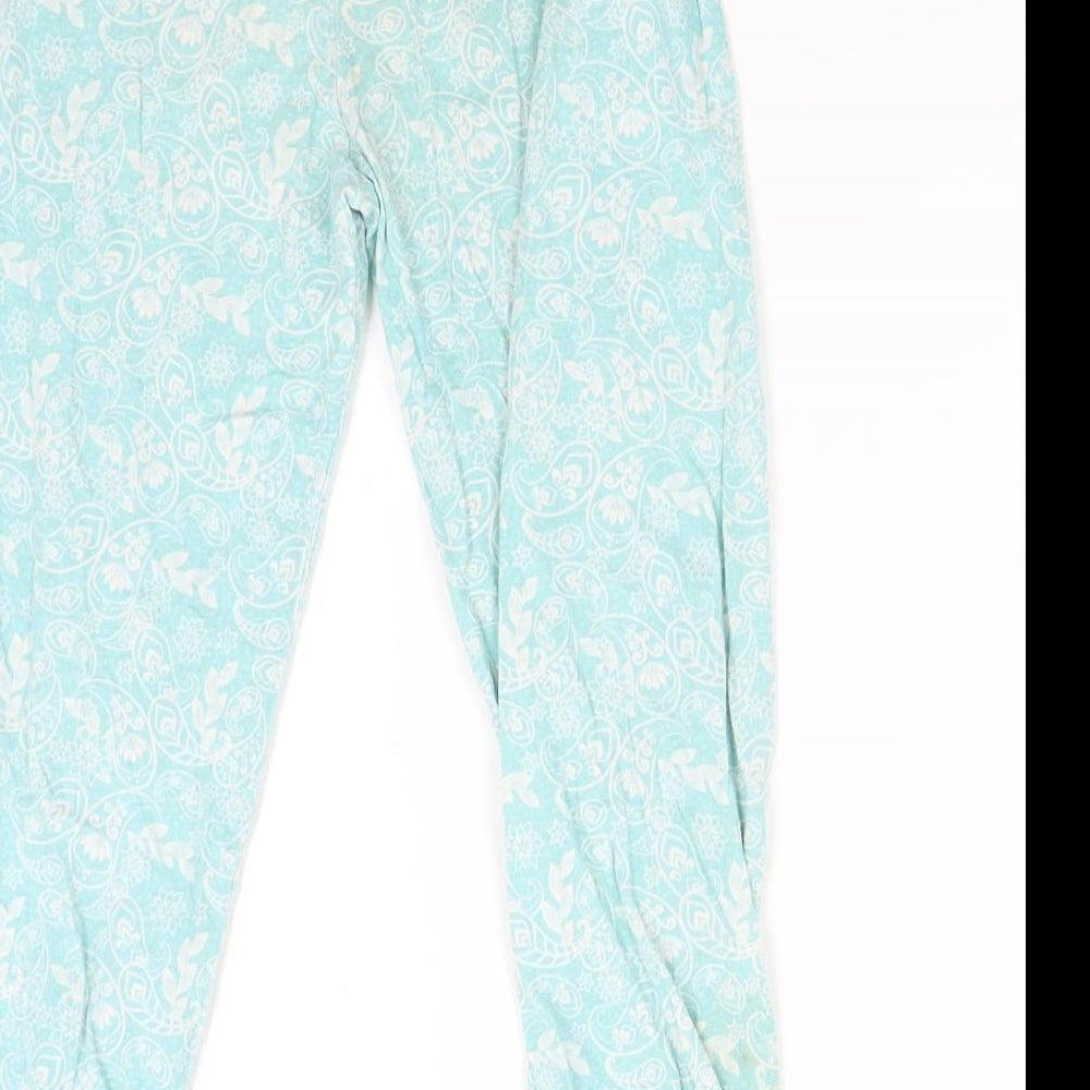 George Girls Green Floral Pyjama Pants Size 6-7 Years
