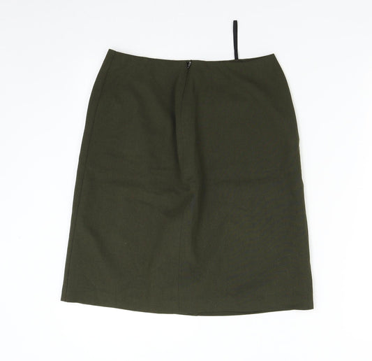 M&S Womens Green Suit Skirt Size 10 L20 in - Smart Office Corporate