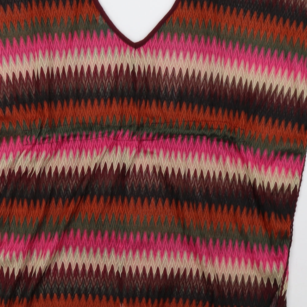 Brand and care label for Primark women’s pink striped tank dress, size S, - beach cover up
