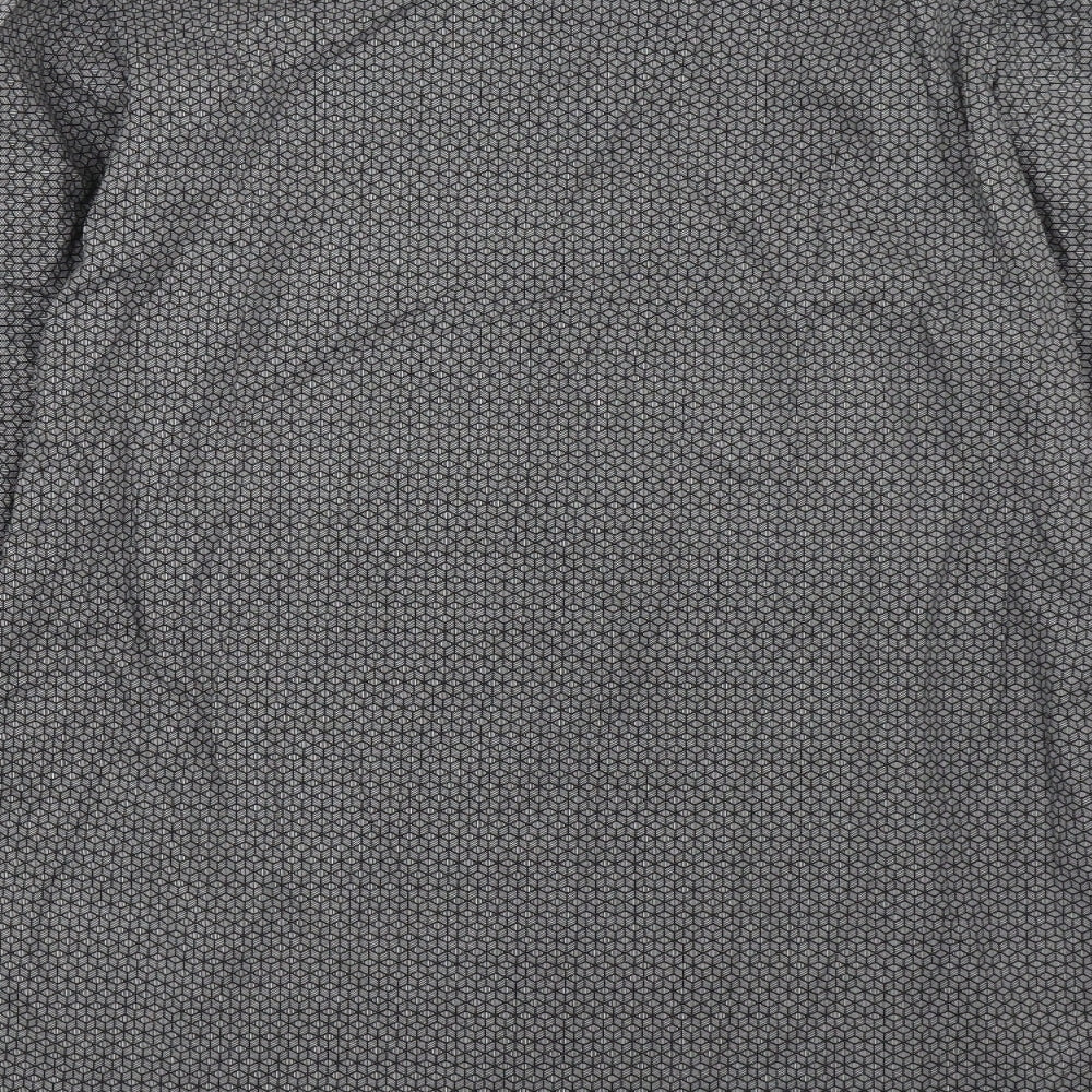 Mens UK Size M Primark Grey Button-Up Long Sleeve Casual Shirt