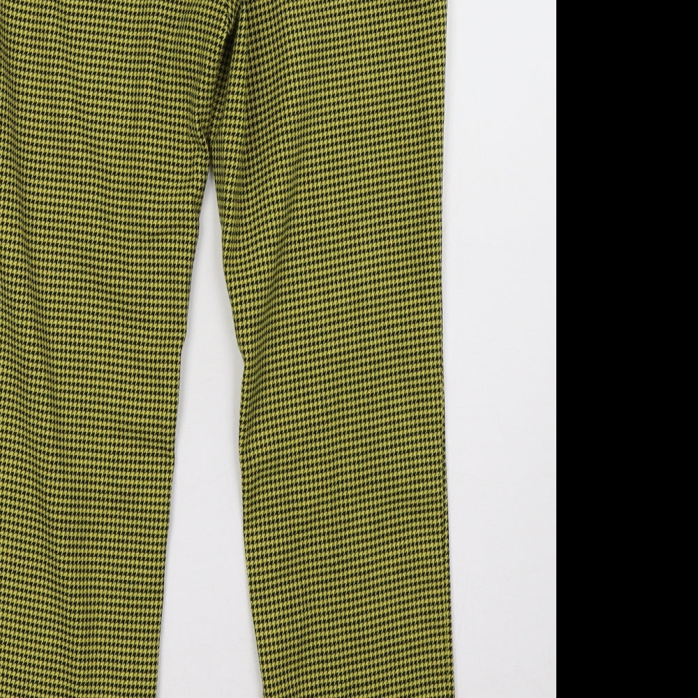 Womens UK Size 8 Preworn Regular Fit Yellow Trousers
