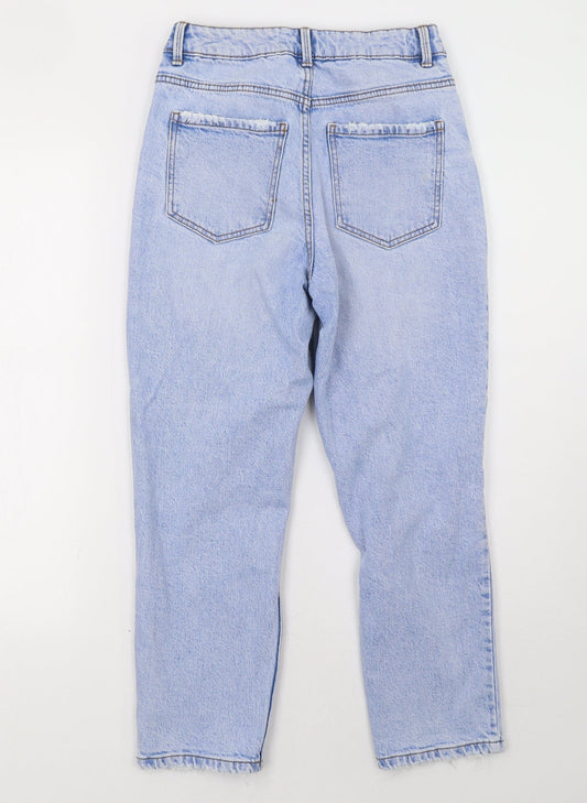 New Look Womens Blue Denim Straight Jeans Size 8 L26 in