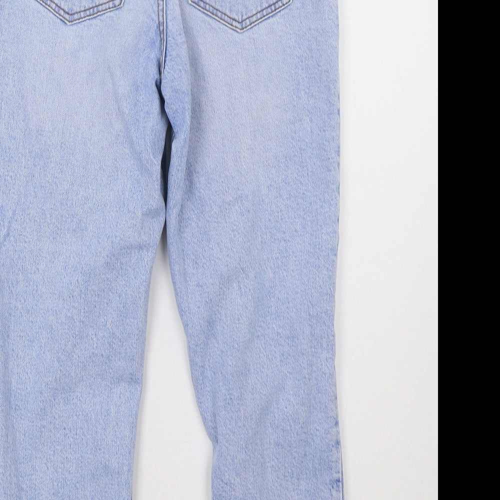 New Look Womens Blue Denim Straight Jeans Size 8 L26 in