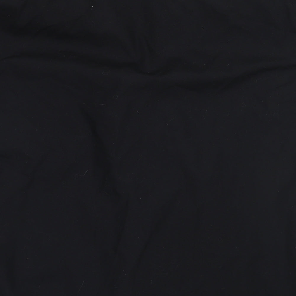 George Mens Black Button-Up Size 2XL