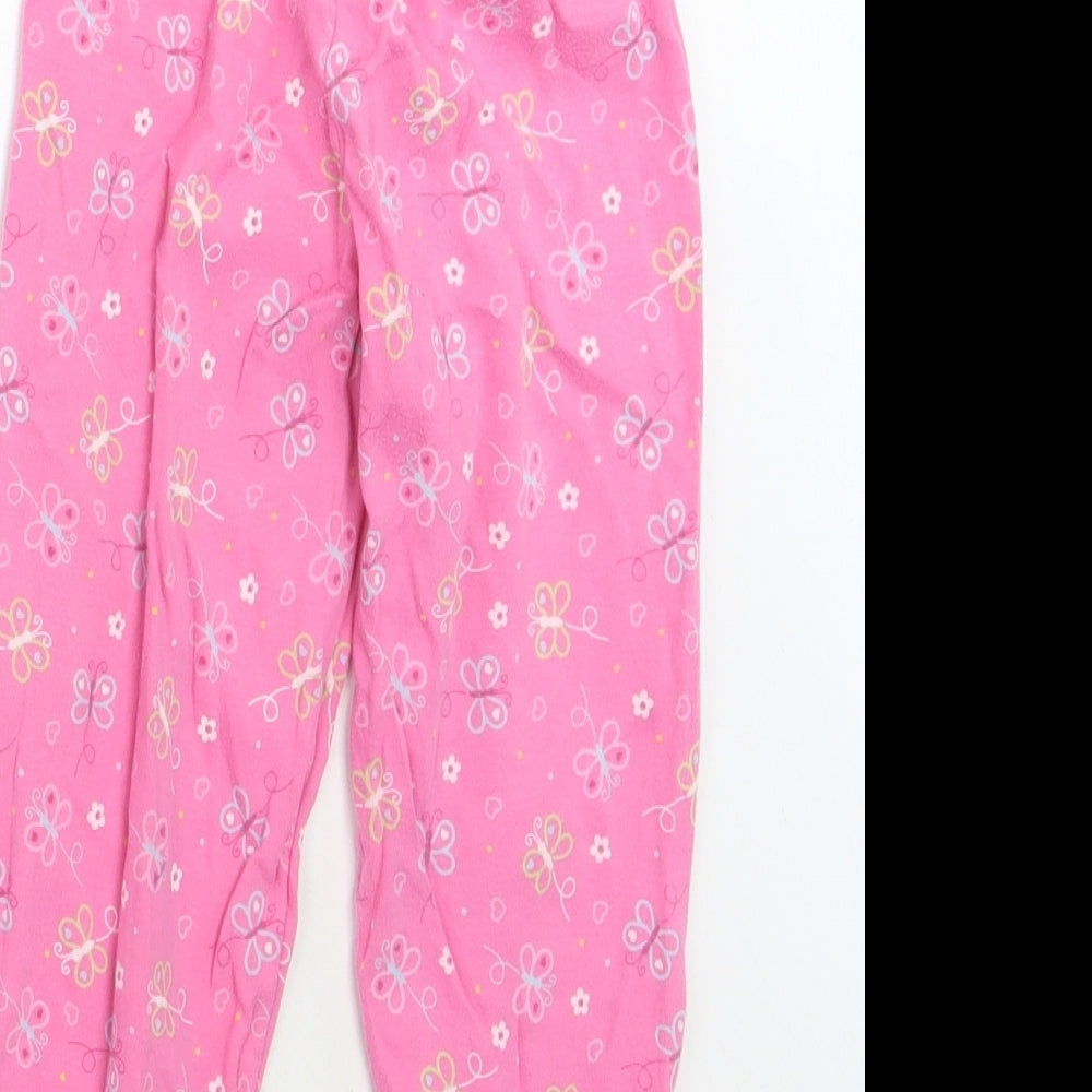 Mothercare Girls Pink Floral Sweatpants Trousers Size 2 Years