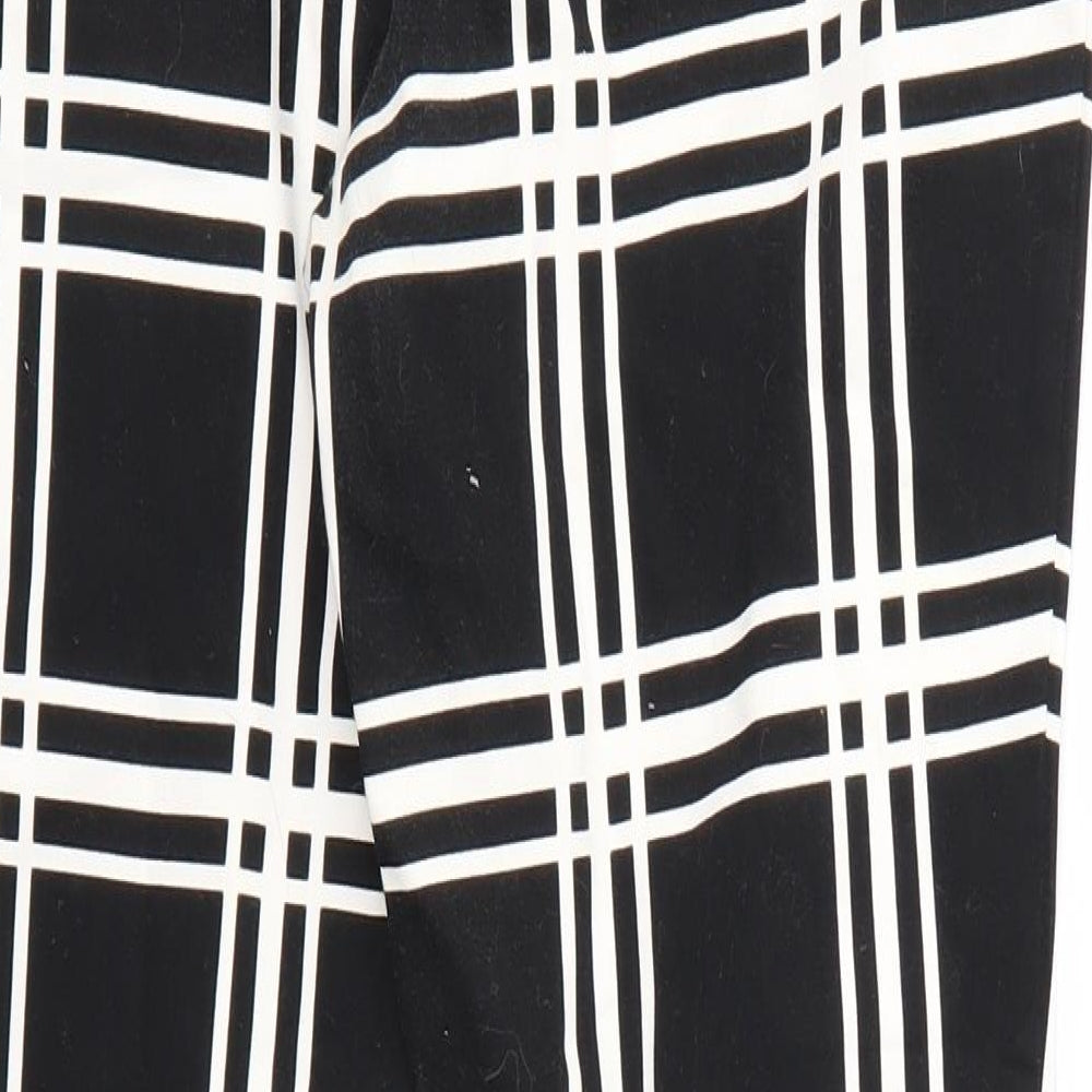 TU Womens Black Check Dress Pants Trousers Size 12 L27 in