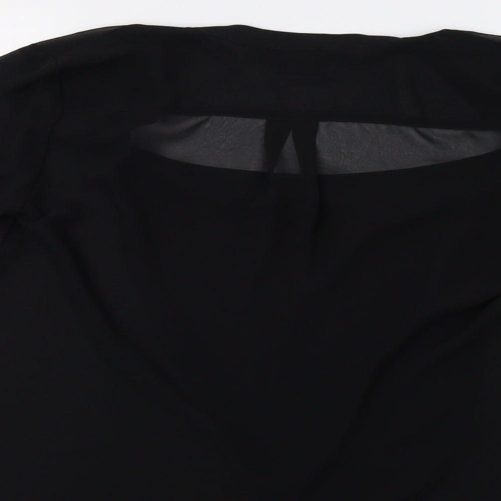 Womens UK Size 10 ASOS Black Basic Blouse