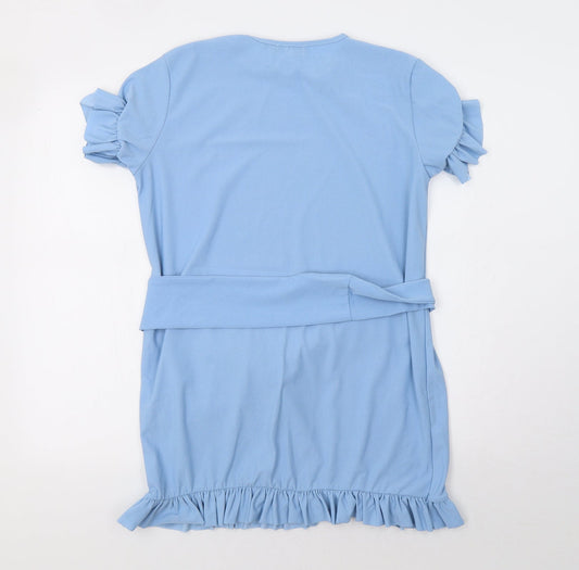 I SAW IT FIRST Womens Blue Basic Blouse Size 10