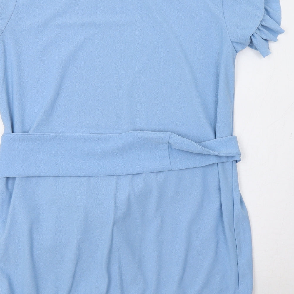 I SAW IT FIRST Womens Blue Basic Blouse Size 10