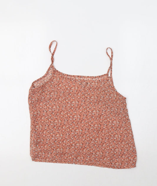 New Look Womens Pink Floral Camisole Tank Size 8