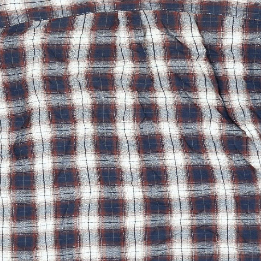Mens UK Size M Easy Brown Button-Up Long Sleeve Casual Shirt