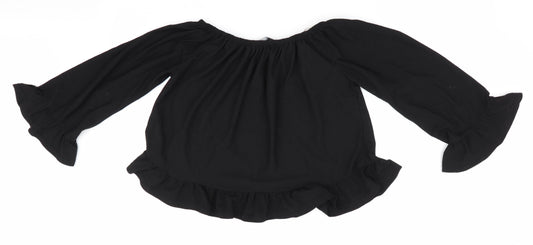 Womens UK Size 10 Atmosphere Black Basic Blouse